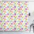 Romantic Arrangement Colorful Printed Shower Curtain Bathroom Decor
