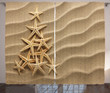 Triangular Shaped Starfish Pattern Window Curtain Home Decor