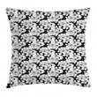 Vintage Style Cherry Flowers Art Pattern Printed Cushion Cover