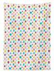 Nursery Colorful Drops Vegetable Pattern Printed Tablecloth