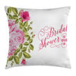 Bride Shabby Flowers Pattern Printed Cushion Cover