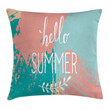 Hello Summer Lettering Art Printed Cushion Cover