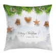 Gingerbread Fir Tree Pattern Printed Cushion Cover