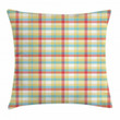 Colorful Shapes With Lines Pattern Cushion Cover