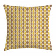 Oval Shapes Retro Colors Art Pattern Printed Cushion Cover