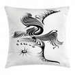 Abstract Phoenix Design Art Pattern Printed Cushion Cover