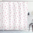 Flying Sakura Petals Pink Pattern Shower Curtain Home Decor