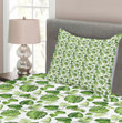 Monstera And Fern Foliage 3D Printed Bedspread Set