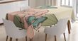 Butterflies And Lilies Printed Tablecloth Home Decor
