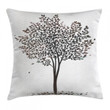 Fall Leaves Solititude Art Pattern Printed Cushion Cover