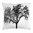 Bare Branches Silhouette Art Pattern Printed Cushion Cover