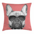 Dog Sketch Sunglasses Art Pattern Printed Cushion Cover