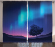 Aurora Borealis Tree Pattern Window Curtain Home Decor