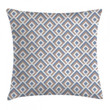 Modern Nested Squares Pattern Printed Cushion Cover
