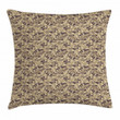 Traditional Floral Leaves Pattern Cushion Cover