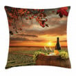 Tuscany Land Rural Field View Art Pattern Printed Cushion Cover