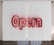 Computer Graphic Typography Opera Pattern Window Curtain Home Decor