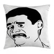 Wtf Facial Gesture Meme Pattern Printed Cushion Cover