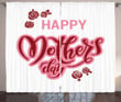 Happy Mothers Day Roses Pattern Window Curtain Home Decor