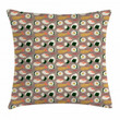 Delicious Onigiri And Tempura Art Pattern Printed Cushion Cover
