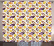 Watercolor Colorful Beans Pattern Window Curtain Home Decor