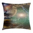 Eagle Thunder Clouds Art Pattern Printed Cushion Cover