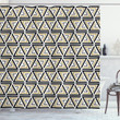 Angled Stripes Mosaic Pattern 3d Printed Shower Curtain Bathroom Decor