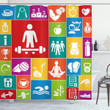 Colorful Health For Life Shower Curtain Home Decor