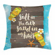 Salty Sand In My Hair Pattern Printed Cushion Cover