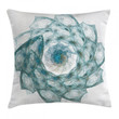 Exquisite Flower Shaped Pattern Printed Cushion Cover