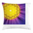Flower Of Life Light Pattern Printed Cushion Cover