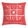 Valentines Day Game With Heart Art Printed Cushion Cover