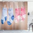Baby Socks Newborn Printed Shower Curtain Home Decor
