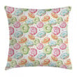 Delicious Donuts Art Pattern Printed Cushion Cover