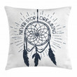 Feather Dreamcatcher Never Stop Dreaming Art Printed Cushion Cover