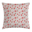 Snowflakes Flower Color Pattern Printed Cushion Cover