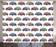 Colorful Fast Sports Car Colorful Pattern Window Curtain Home Decor