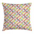 Colorful Ornaments Tile Art Printed Cushion Cover