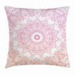 Outline Style Flowers Art Printed Cushion Cover