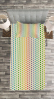 Colorful Dots Spectrum 3D Printed Bedspread Set