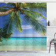 Paradise View Coconut Maldives 3d Printed Shower Curtain Bathroom Decor