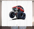 Extreme Off Road Race Truck Pattern Window Curtain Home Decor
