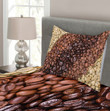 Coffee Beans Stripes 3D Printed Bedspread Set