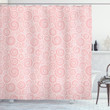 Simplistic Whirlpool Pink And White Pattern Shower Curtain Home Decor
