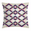 Diamond Linked Waves Art Printed Cushion Cover