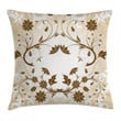 Swirled Petals Leaves Printed Cushion Cover Home Decor