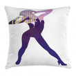 Dancer Young Lady In High Heel Pattern Printed Cushion Cover