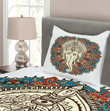 Mandala Floral Elephant 3D Printed Bedspread Set