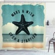 Star Make A Wish Pattern Shower Curtain Home Decor