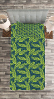 Palms On Aztec Background 3D Printed Bedspread Set